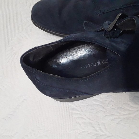 JOHN VARVATOS Double Monk Shoes Blue Suede - Picture 6 of 10